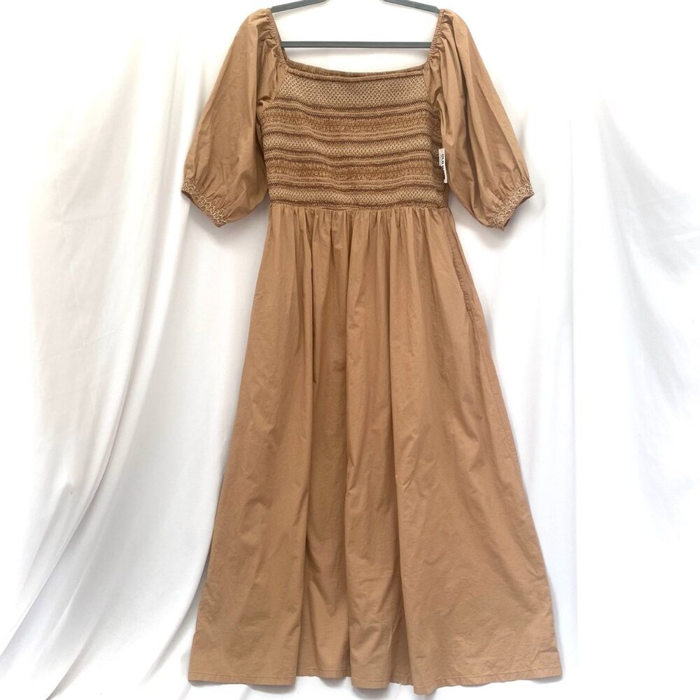 NWT Old Navy Off-the-Shoulder Smocked Maxi Dress Size L Cottagecore Boho Hippie